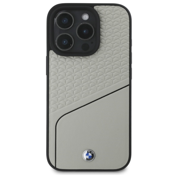 BMW BMHMP16X23RDCLG iPhone 16 Pro Max     6.9" szary/grey hardcase Sign Leather Textured and Line MagSafe
