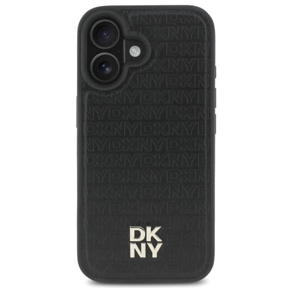 DKNY DKHMP16SPSHRPSK iPhone 16 6.1"      hardcase czarny/black Repeat Pattern Stack Logo MagSafe