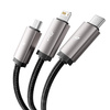 TECH-PROTECT ULTRABOOST 3IN1 LIGHTNING & TYPE-C & MICRO-USB CABLE 3.5A 100CM GREY