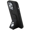 Etui Karl Lagerfeld Gripstand Saffiano Choupette Pins na iPhone 14 Pro - czarne