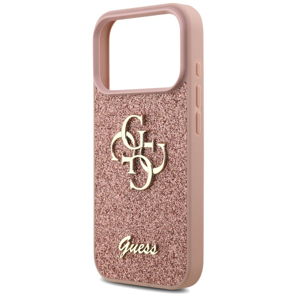 Etui Guess Fixed Glitter Big 4G do       iPhone 17 Pro różowy