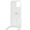 Karl Lagerfeld KLHMP15SHCKHNT iPhone 15 / 14 / 13 6.1" hardcase transparent Crossbody IML Karl Head Magsafe