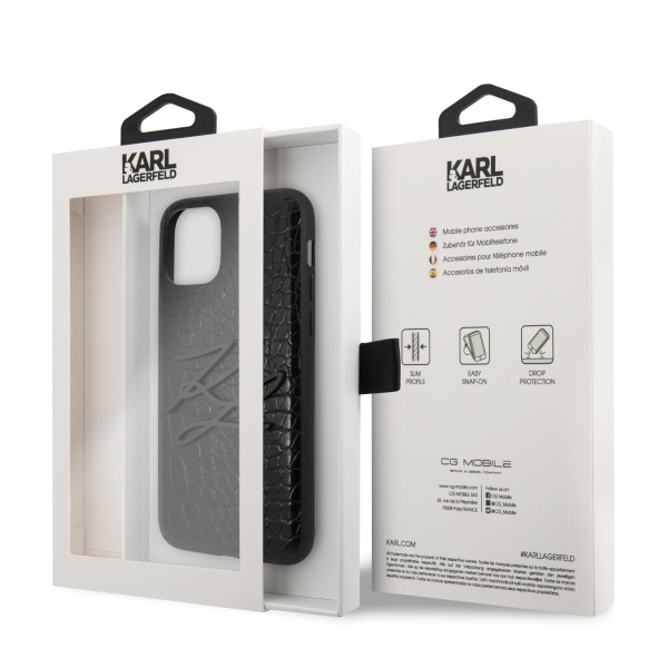 Karl Lagerfeld KLHCN58CRKBK iPhone 11Pro hardcase czarny/black Croco
