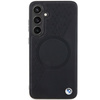 Etui BMW Signature Leather Half Textured & Circle MagSafe na Samsung Galaxy S24 - czarne