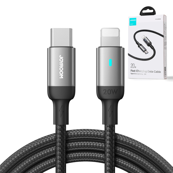 Kabel Joyroom Extraordinary Series A10 Lightning / USB-C PD 20W 1.2 m - czarny