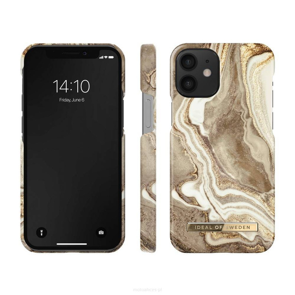 IDEAL OF SWEDEN IDFCGM19-I2061-164 IPHONE 12/12 PRO CASE GOLDEN SAND MARBLE