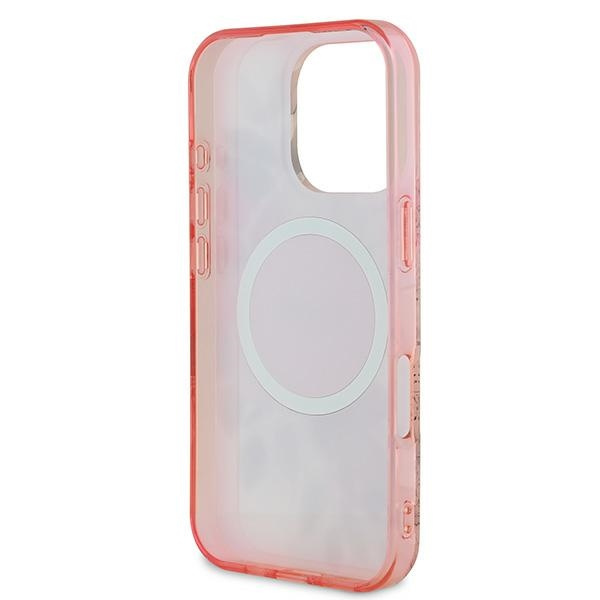 Guess GUHMP16XHFWBDCEP iPhone 16 Pro Max6.9" różowy/pink hardcase IML Flower & Tonal Circle MagSafe