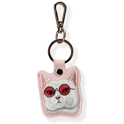 Etui na lokalizator / brelok Nimmy       Glasses Cool Cat różowy