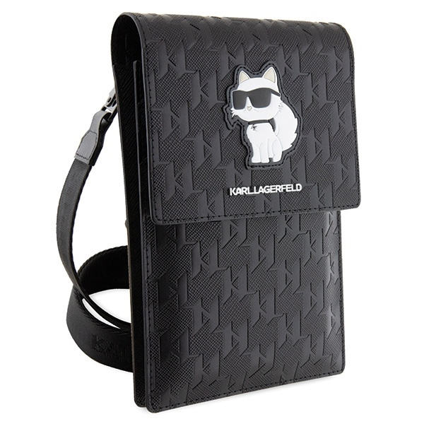 KARL LAGERFELD KLWBSAKHPCK BLACK/BLACK SAFFIO MONOGETTE