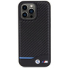 BMW Leather Carbon case for iPhone 15 Pro Max - black