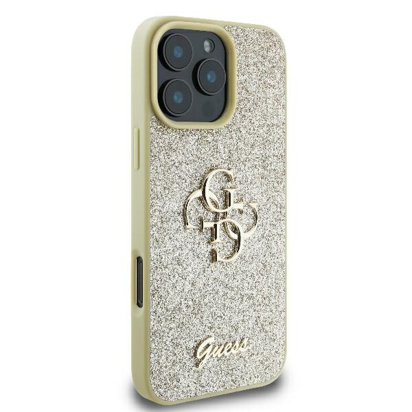Guess GUHCP16LHG4SGD iPhone 16 Pro6.3" złoty/gold hardcase Fixed Glitter Big 4G