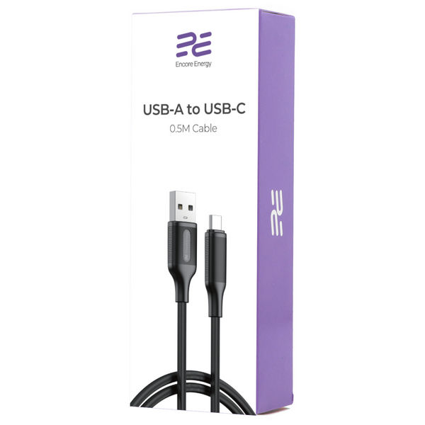 Kabel Encore Energy USB-A USB-C przewód do ładowania i transferu danych 50cm MD-DTAC05B