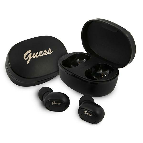 Guess słuchawki Bluetooth GUTWST30BKTWS + stacja dokująca czarny/black