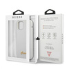 Guess GUHCP12SLSLMGWH iPhone12 mini 5,4" biały/white hardcase Metal Logo Script