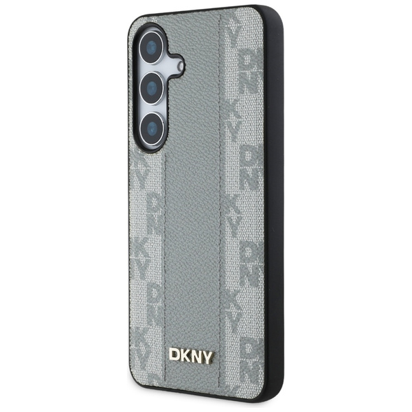 Etui DKNY Leather Checkered Pattern      MagSafe do Samsung Galaxy S25 taupe