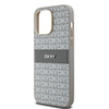DKNY DKHCP14LPRTHSLE iPhone 14 Pro6.1" beżowy/beige hardcase Leather Mono Stripe & Metal Logo