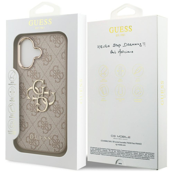 Etui Guess 4G Big 4G Classic Logo do     iPhone 17 różowy złoty