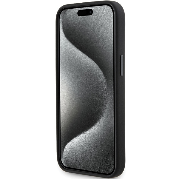 Etui Karl Lagerfeld Silicone Ikonik Metal Pin na iPhone 15 - czarne
