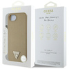 Etui Guess Grained Triangle MagSafe do   iPhone 16e brązowy