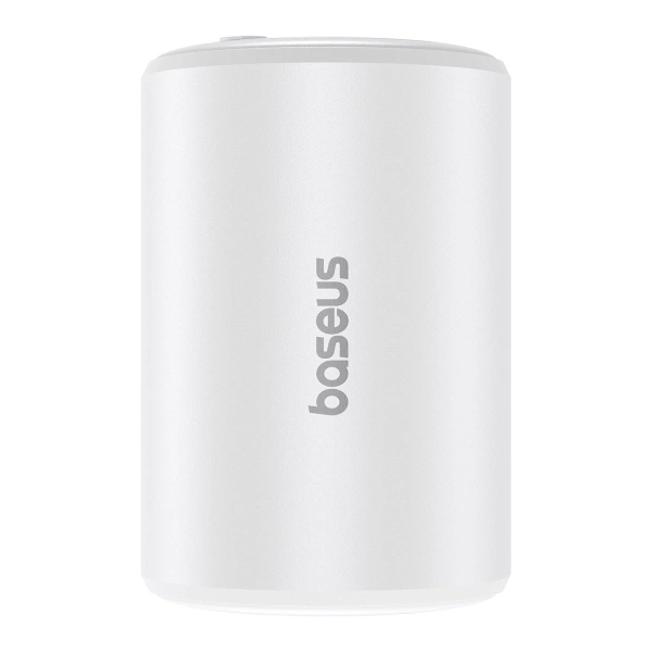 Pompka Baseus PocketGo Pro turystyczna z funkcją odpompowywania powietrza i latarką LED - biała