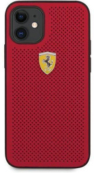 Etui Ferrari On Track Perforated na iPhone 12 mini - czerwone