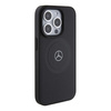 Mercedes MEHMP15X23RMMK iPhone 15 Pro  Max 6.7" czarny/black hardcase Crossed Lines Pattern Leather MagSafe