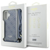 Guess GUHCP16SHC4SEB iPhone 16 6.1"      niebieski/blue hardcase Crossbody Cord 4G Print