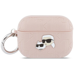 Etui Karl Lagerfeld Monogram Karl &      Choupette Head do AirPods Pro 3 różowy