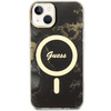 Guess GUHMP14SHTMRSK iPhone 14 / 15 / 136.1" czarny/black hardcase Golden Marble MagSafe