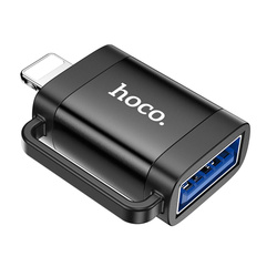 Adapter OTG Lightning do USB A Hoco UA31A czarny