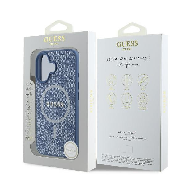 Guess GUHMP16SG4GFRB iPhone 166.1" niebieski/blue hardcase 4G Ring Classic Logo MagSafe