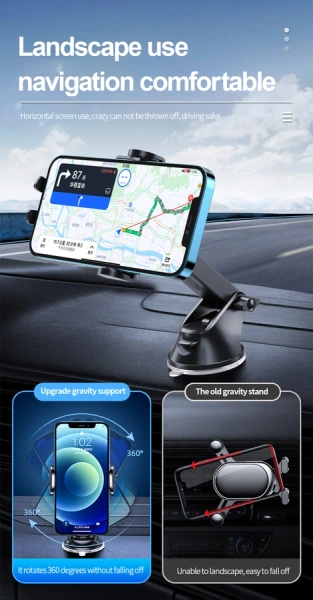 JELLICO car holder gravity PH9 Black