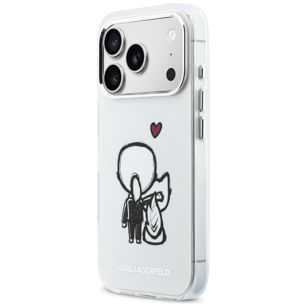 Etui Karl Lagerfeld Karl & Choupette     Back MagSafe do iPhone 17 Pro przezroczysty