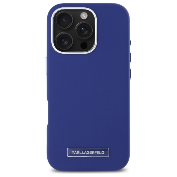 Karl Lagerfeld KLHMP16XPGMSRPB iPhone 16  Pro Max 6.9" niebieski/blue hardcase FW Metal Plate MagSafe