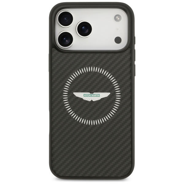 Etui Aston Martin HC Kevlar Counter Design MagSafe do iPhone 17 Pro Max czarny
