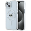 Etui Karl Lagerfeld IML Metal Karl Head   MagSafe do iPhone 15 Plus biały