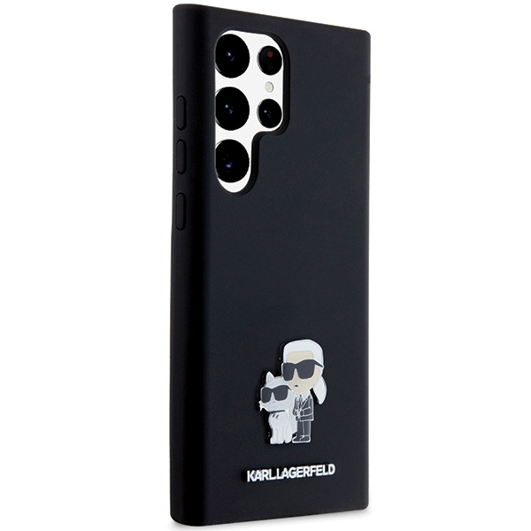 KARL LAGERFELD KLHCS24LSMHKCNPK S24 ULTRA S928 HARDCASE BLACK/BLACK SILICONE KARL&CHOUPETTE METAL PIN