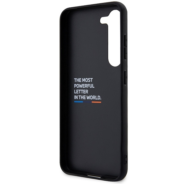 Etui BMW Leather Stamp Tricolor na Samsung Galaxy S23+ - czarne