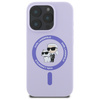 Karl Lagerfeld KLHMP16LSCMKCRHU iPhone 16 Pro fioletowy/purple HC MagSafe Silicone KC Heads Ring