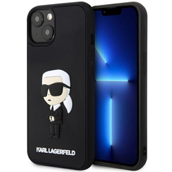 KARL LAGERFELD KLHCP14S3DRKINK IPHONE 14 / 15 / 13 6.1" CZARNY/BLACK HARDCASE RUBBER IKONIK 3D