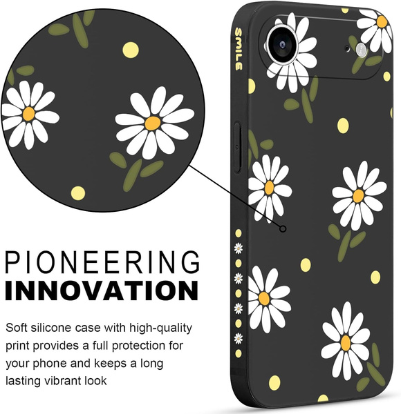 Etui Pnakqil Etui iPhone 17 Air, jasne silikonowe, kwiaty stokrotki pastel look pudełko