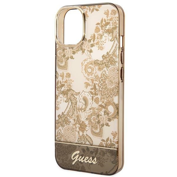 Guess GUHCP14SHGPLHC iPhone 14 / 15 / 136.1" ochre hardcase Porcelain Collection
