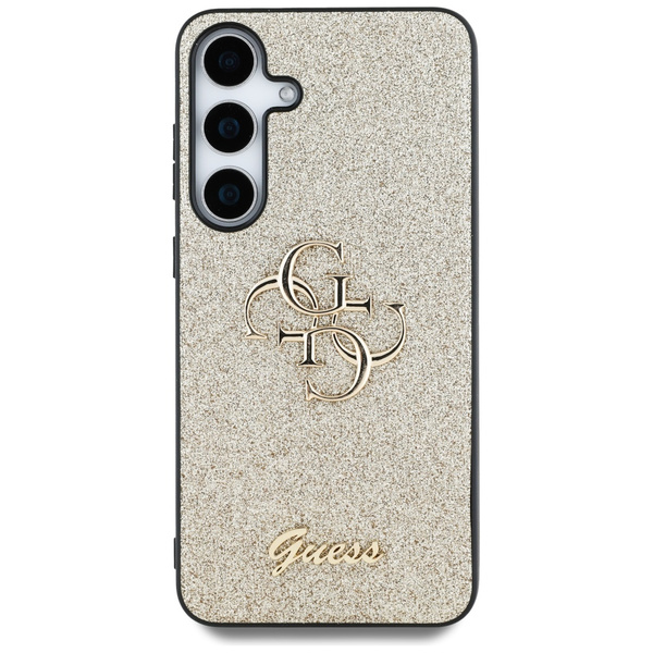 Etui Guess Fixed Glitter Big 4G Metal    Logo do Samsung Galaxy S25 złoty