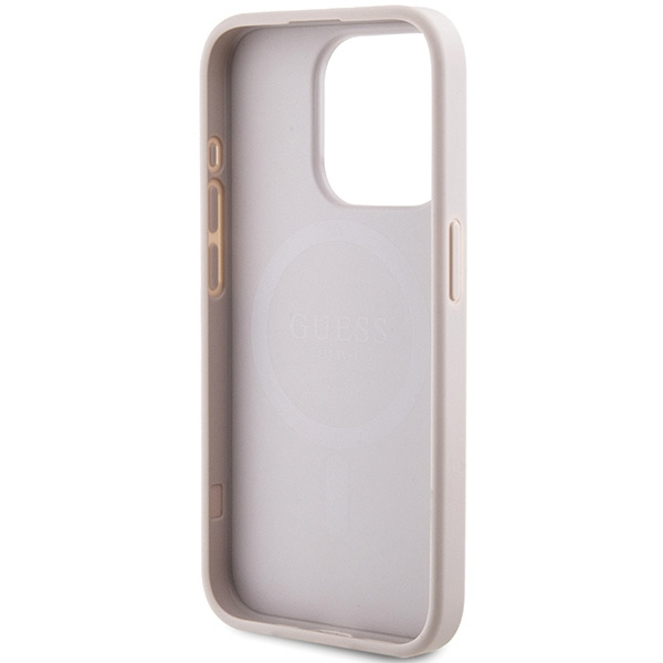 Guess GUHMP14XG4GFRP iPhone 14 Pro Max6.7" różowy/pink hardcase 4G Collection Leather Metal Logo MagSafe