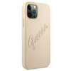 Guess GUHCP12LRSAVSLG iPhone 12 ProMax 6,7" złoty/gold hardcase Saffiano Vintage Script