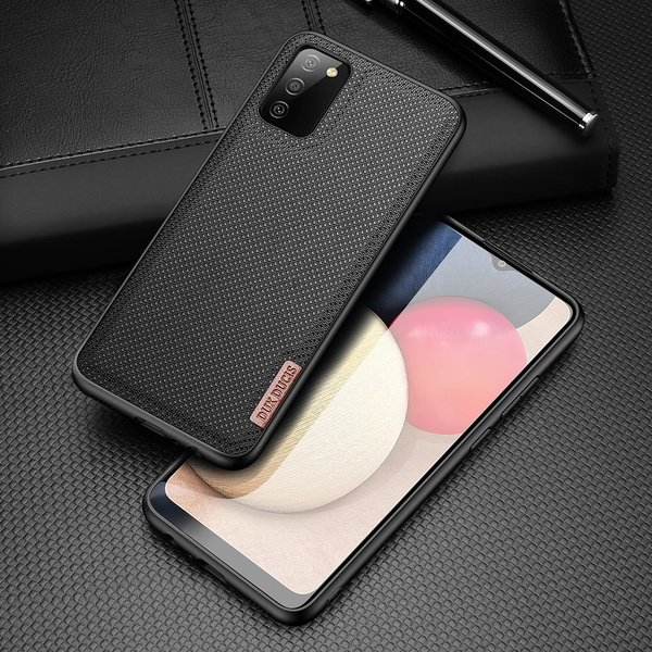 DUX DUCIS FINO CASE COVERED WITH NYLON MATERIAL FOR SAMSUNG GALAXY A02S EU BLACK