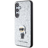 KARL LAGERFELD KLHCS24SGCNPSG S24 S921 SREBRNY/SILVER HARDCASE FIXED GLITTER IKONIK LOGO METAL PIN