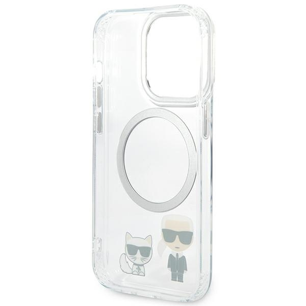 Etui Karl Lagerfeld Karl&Choupette Aluminium MagSafe na iPhone 14 Pro Max - przezroczyste