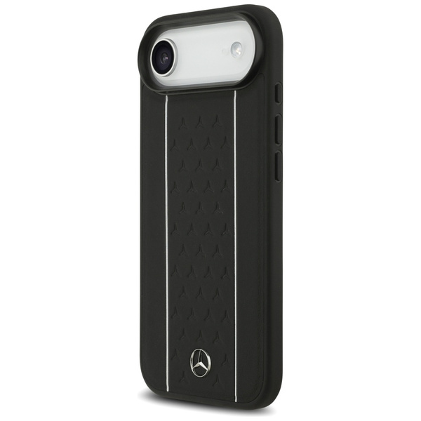 Etui Mercedes Leather Star Pattern       Stripes MagSafe do iPhone Air czarny