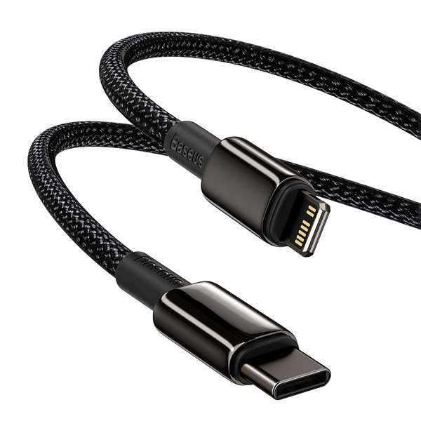 Baseus kabel Tungsten PD USB-C - Lightning 2,0 m czarny 20W